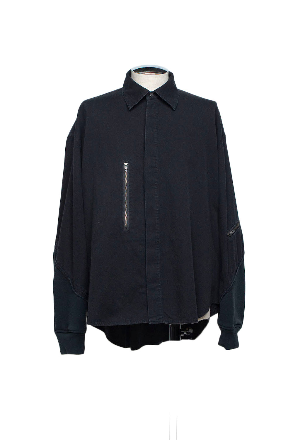 LIGHT OZ DENIM TWIST SLEEVE SHIRT