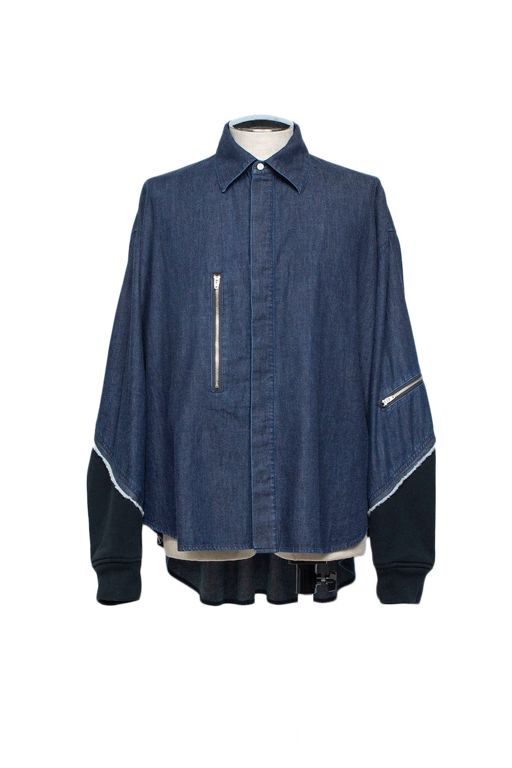 LIGHT OZ DENIM TWIST SLEEVE SHIRT