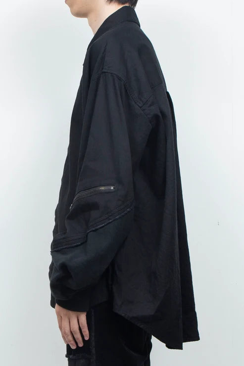 LIGHT OZ DENIM TWIST SLEEVE SHIRT