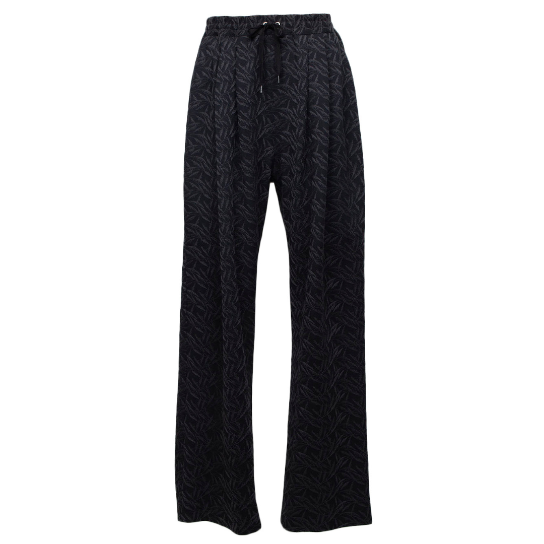 Original fabric 3-tucked easy trousers (BLACK)