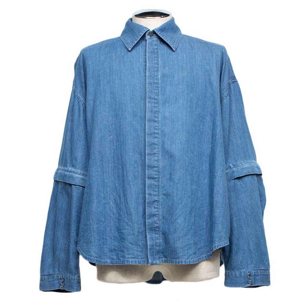 Detachable Sleeve Shirt (BLUE WASHED)