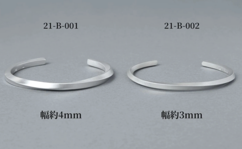 シルバー925 バングル(マット4mm)