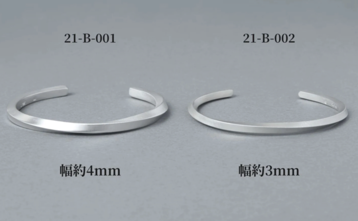 シルバー925 バングル(マット4mm)