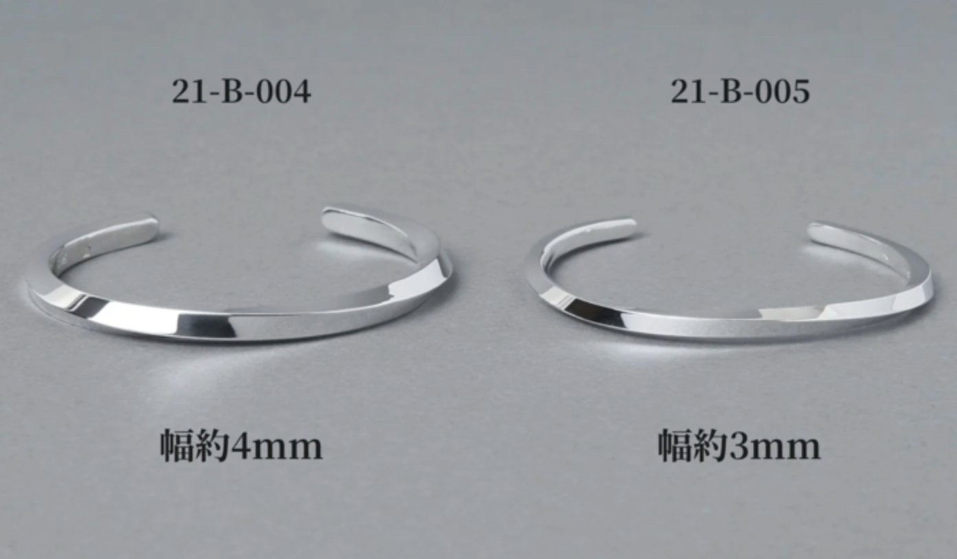 シルバー925 バングル(鏡面3mm)