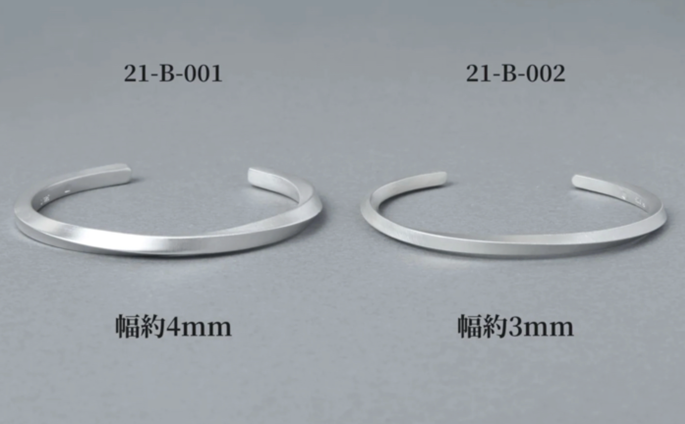 シルバー925 バングル(マット3mm)