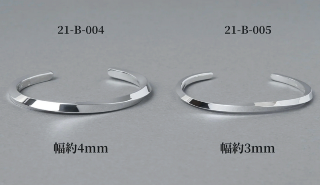 シルバー925 バングル(鏡面4mm)
