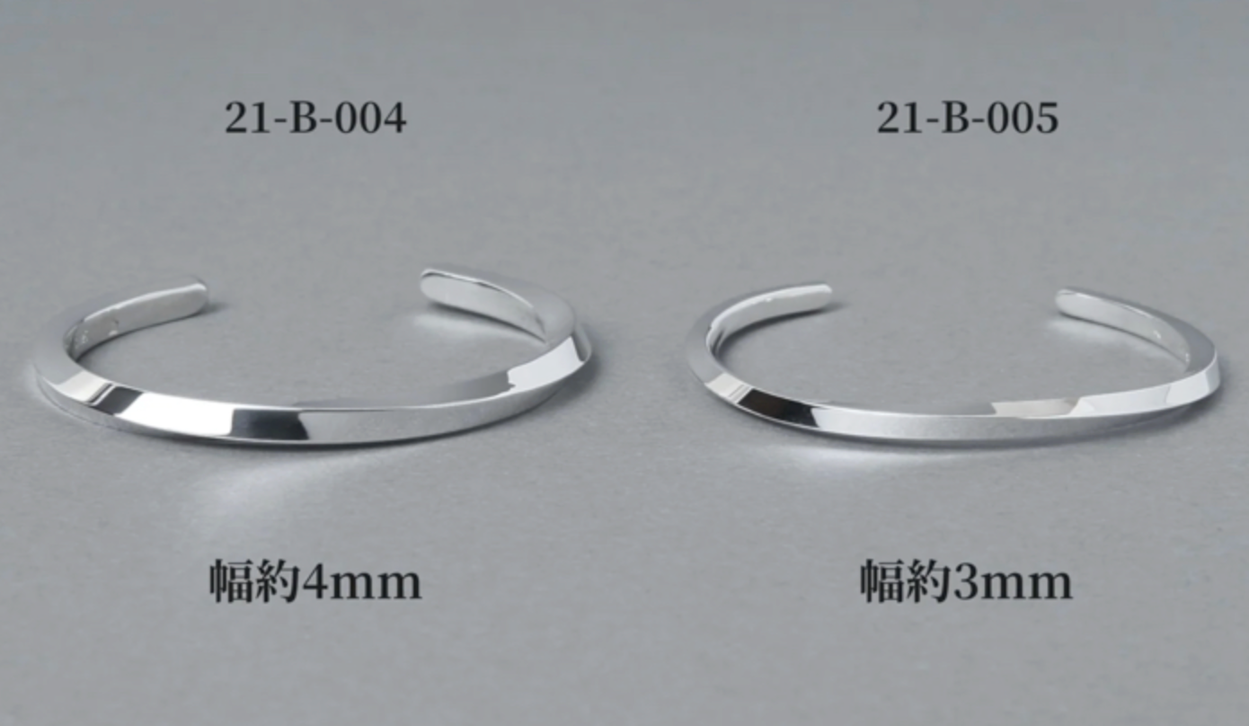 シルバー925 バングル(鏡面4mm)