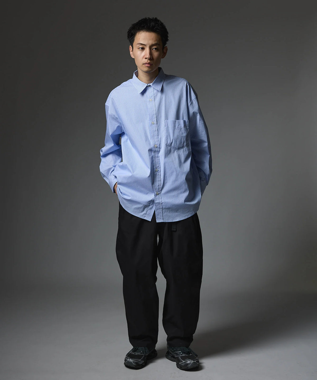 LOOSE STRIPE SHIRT L/S