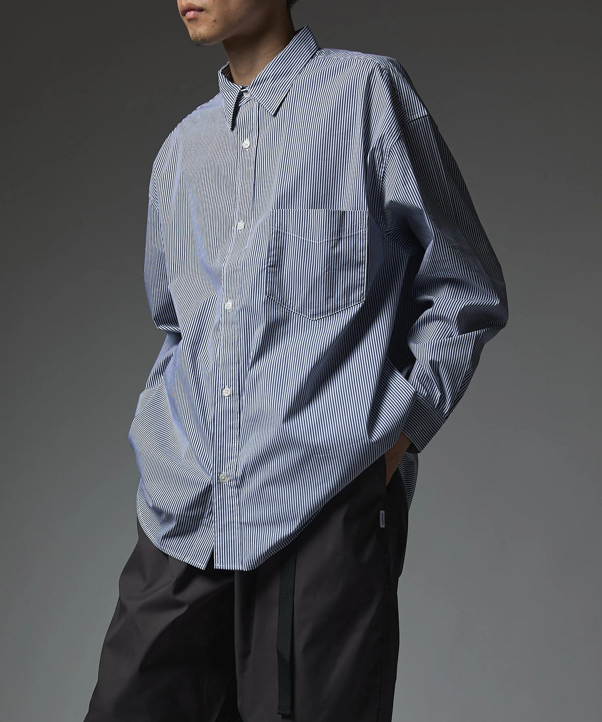 LOOSE STRIPE SHIRT L/S