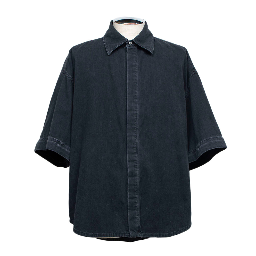 Detachable Sleeve Shirt (BLACK WASHED)