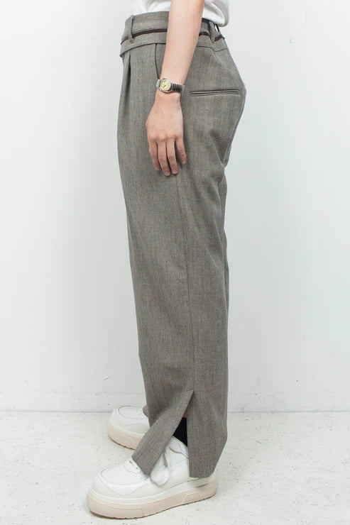 DOUBLE CROSS LUXE TWEED TWISTED WAIST TROUSERS