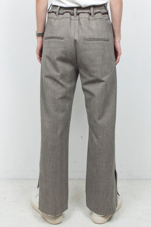 DOUBLE CROSS LUXE TWEED TWISTED WAIST TROUSERS
