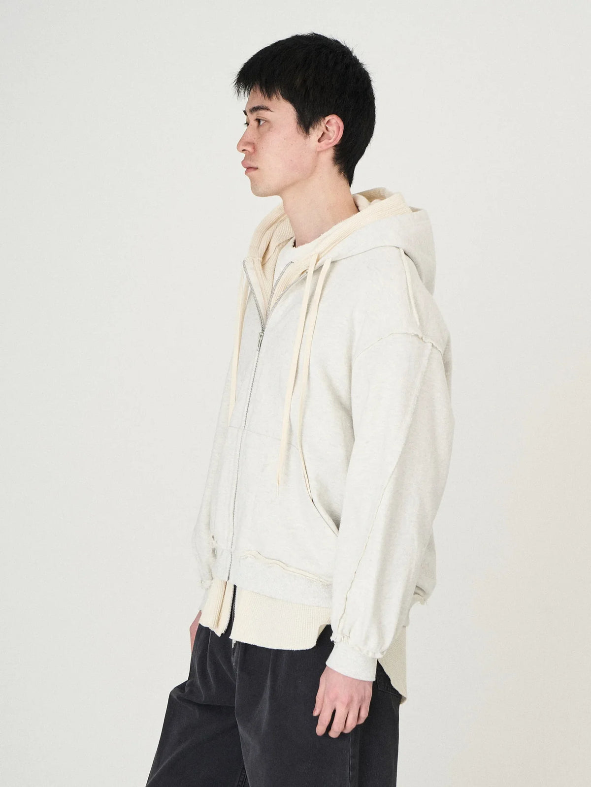 LAYERED SWEAT PARKA