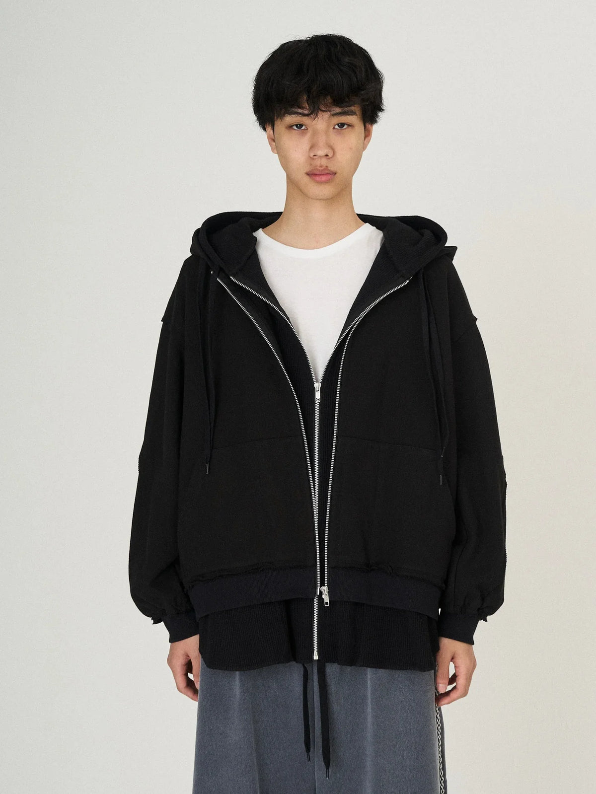 LAYERED SWEAT PARKA