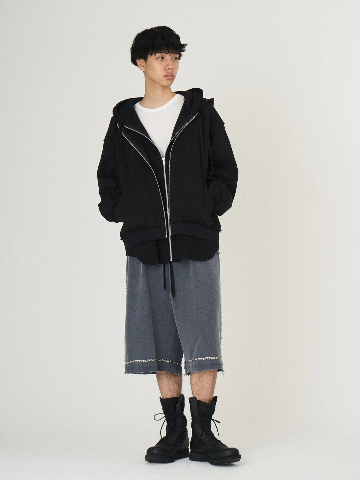LAYERED SWEAT PARKA