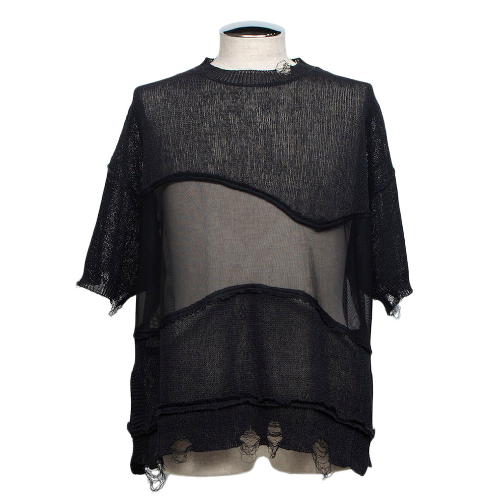 Docking Reverse Knit T-shirt (BLACK)