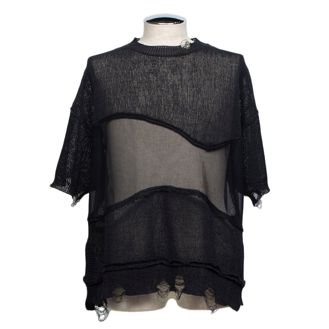 Docking Reverse Knit T-shirt (BLACK)