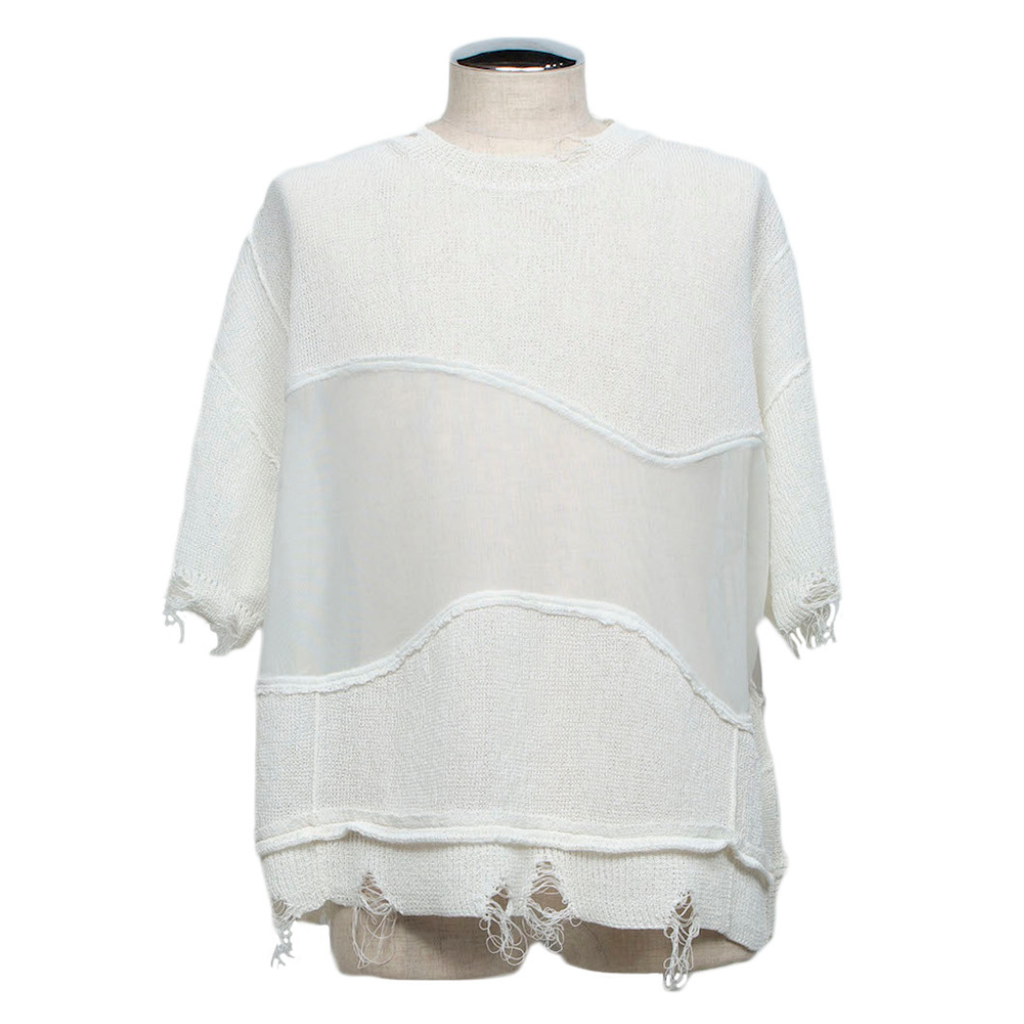 Docking Reverse Knit T-shirt (OFF WHITE)