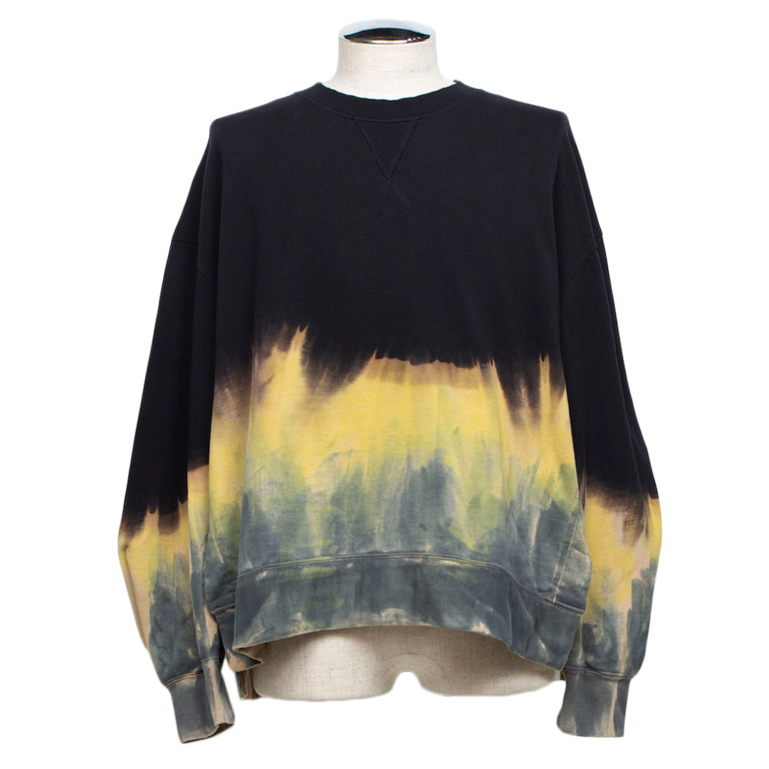 Hand-Dyed Long Sleeve Pullover (BLACK DYED)