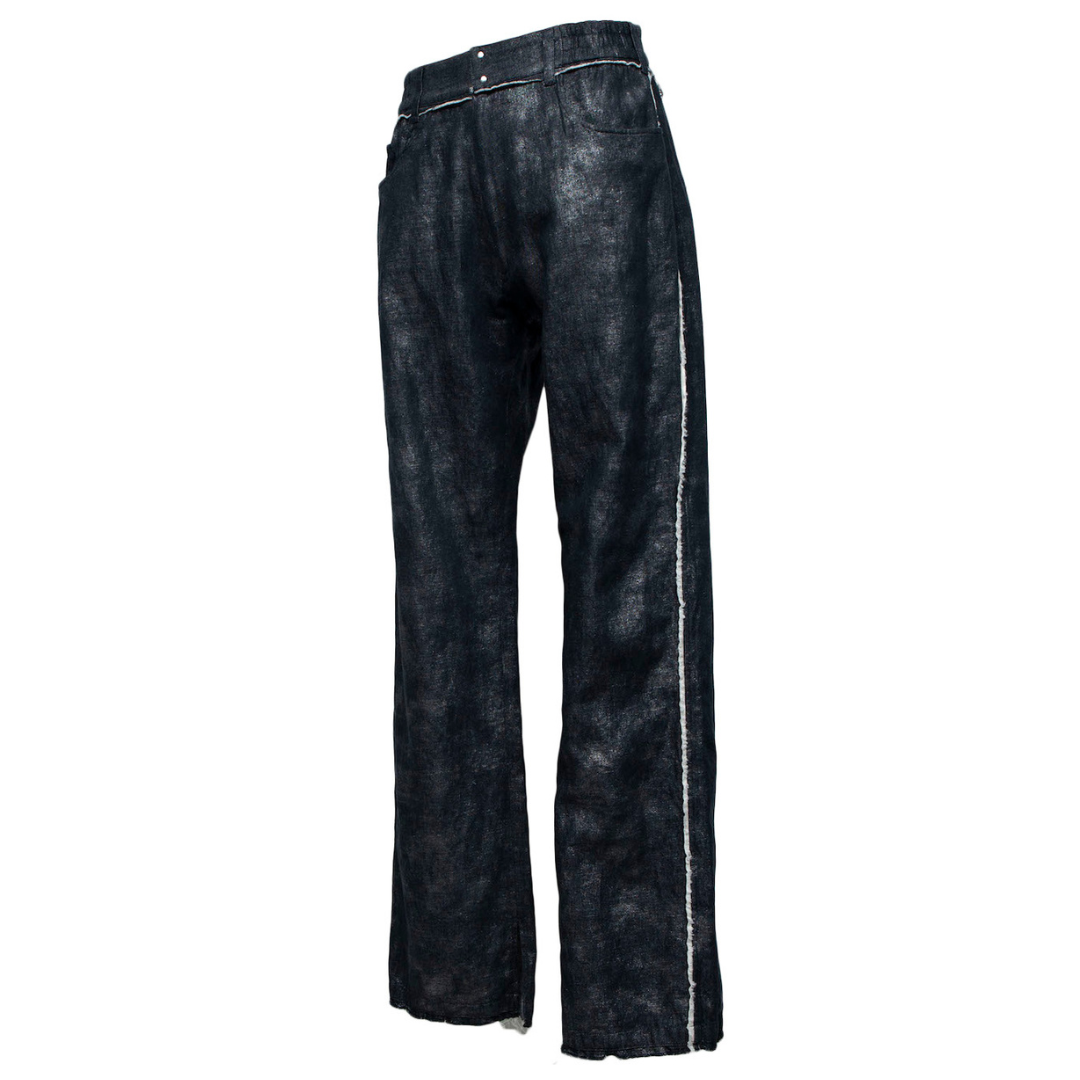 Lowrise Semi Flare Pants(BLACK×FOIL)