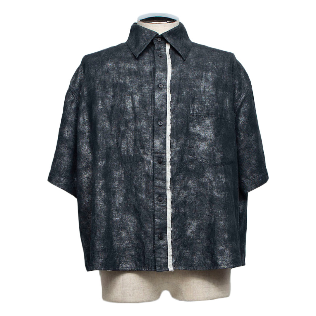 Short Sleeve Compact Shirt(BLACK×FOIL)