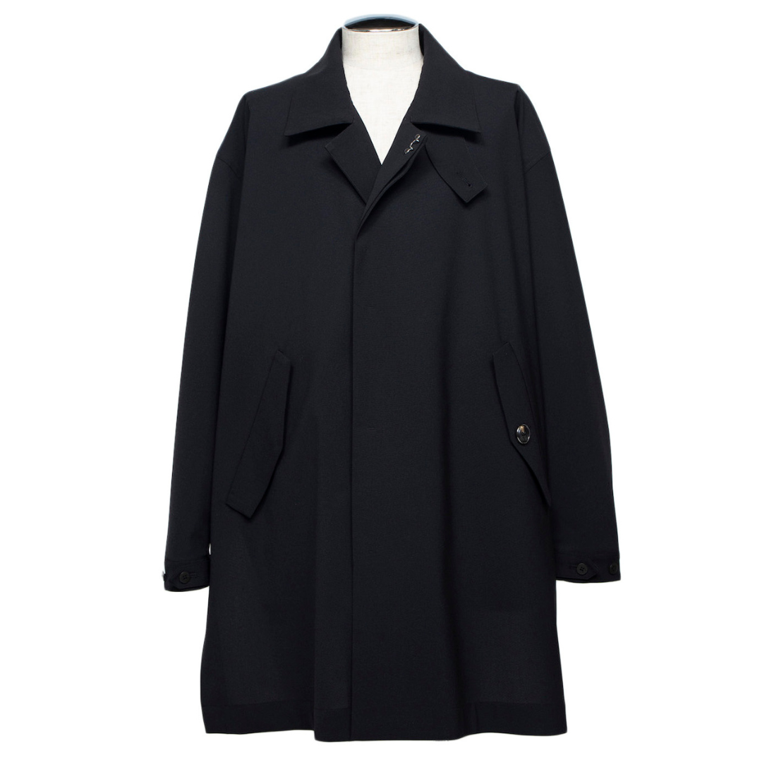 Semi-Long Soutien Collar Light Coat(BLACK)