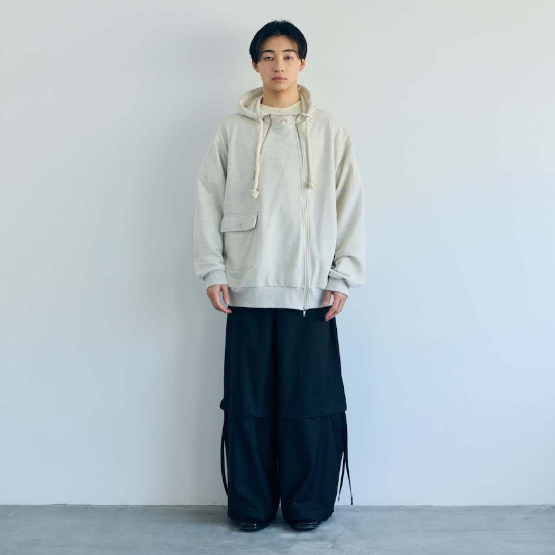ダブルジップパーカー (OFF-WHITE)