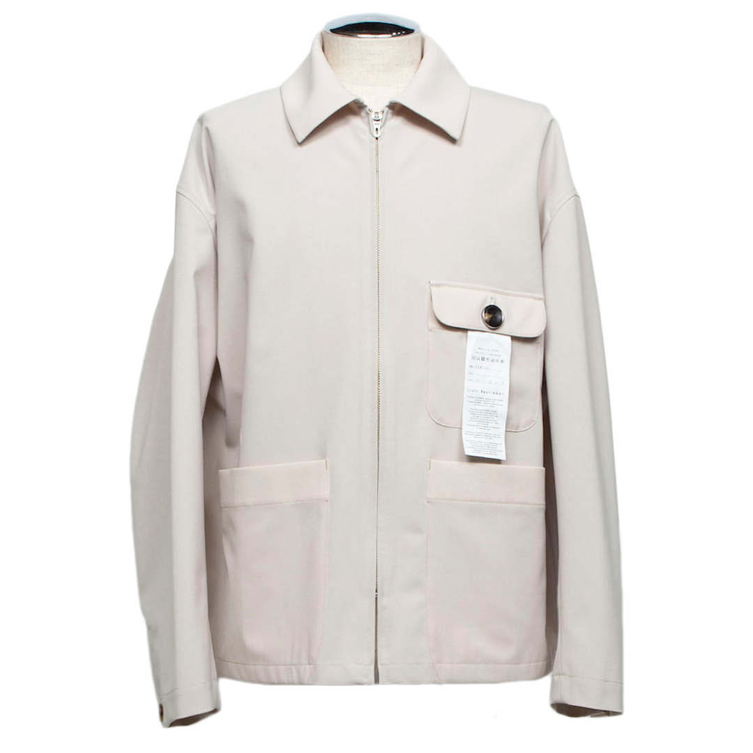 Zip-Fly Coverall Shirt(NATURAL)