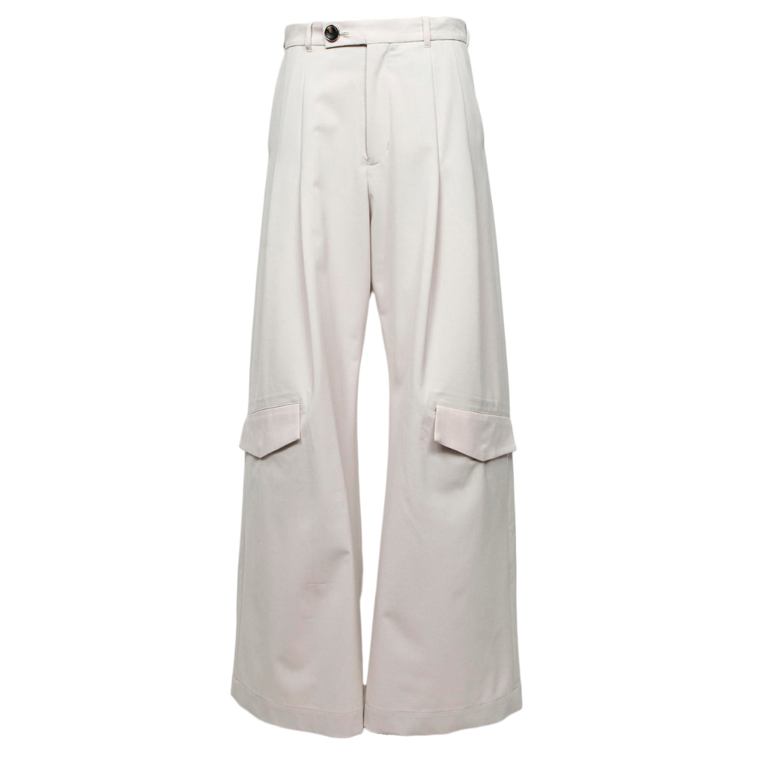 Thin-Flap Baggy Trousers(NATURAL)