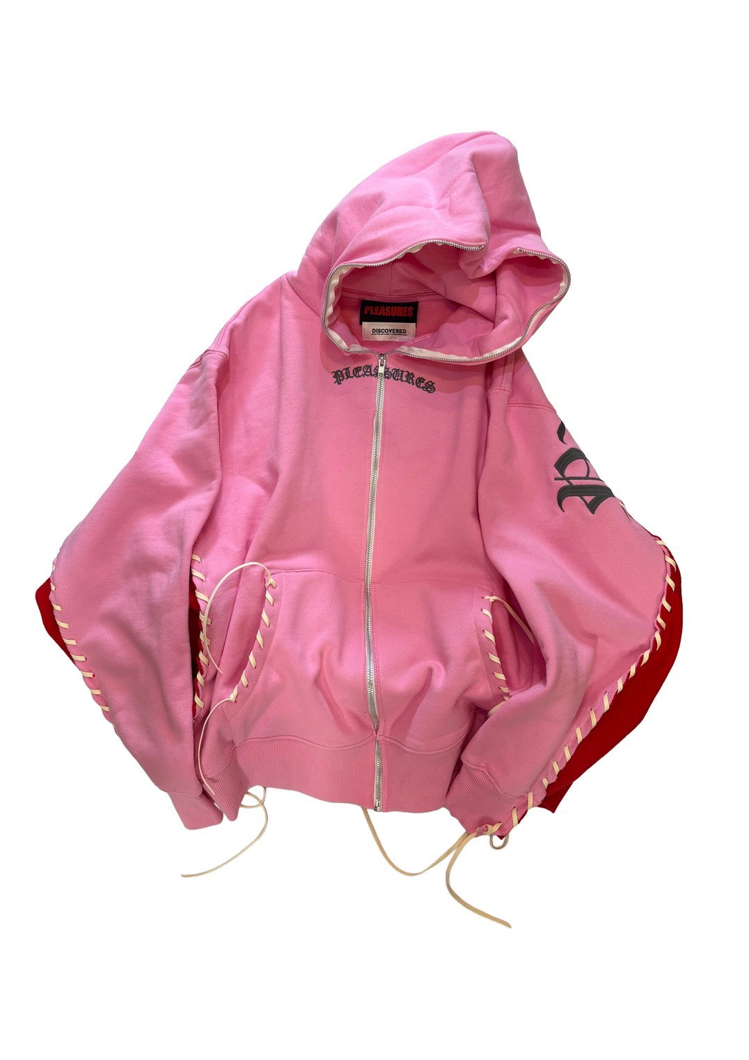PLEASURES × DISCOVERED DOUBLE LAYERED HOODIE
