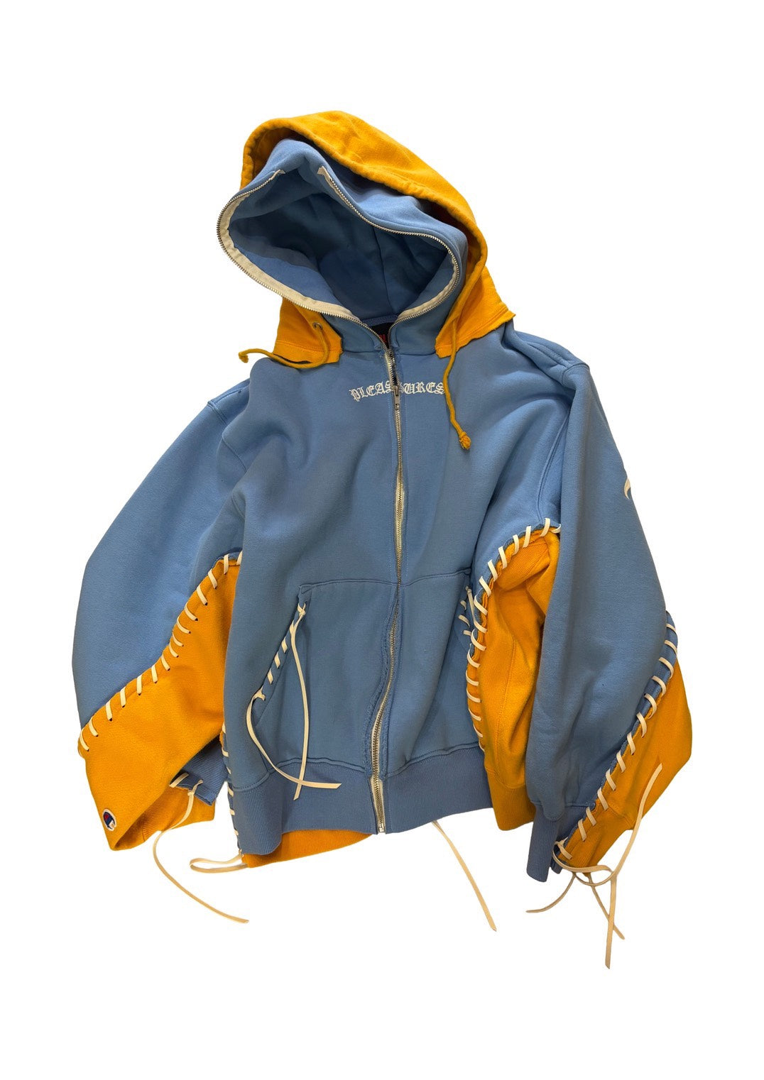 PLEASURES × DISCOVERED DOUBLE LAYERED HOODIE