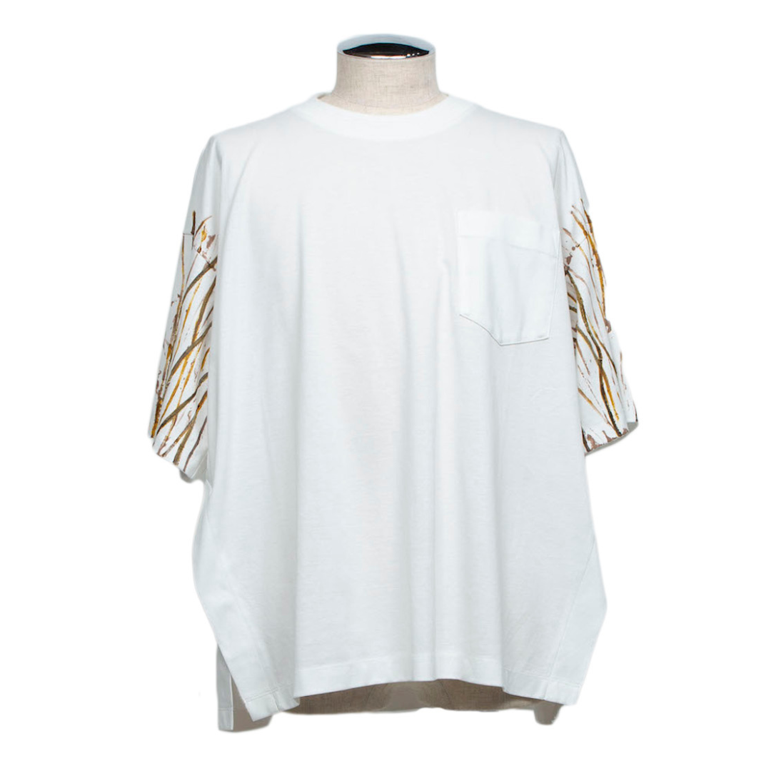 Crew Neck Short Sleeve T-shirt(WHITE×IVY)