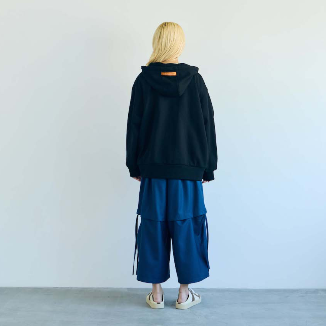 ダブルジップパーカー (BLACK)