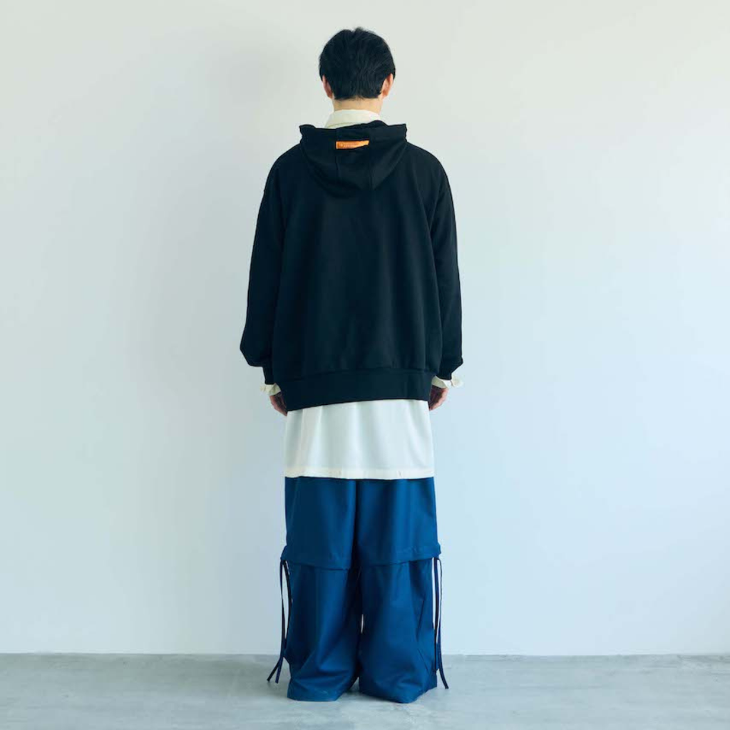 ダブルジップパーカー (BLACK)