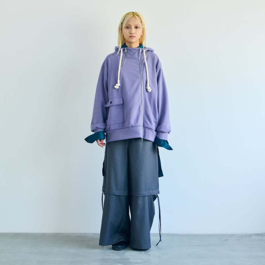 ダブルジップパーカー (PURPLE)