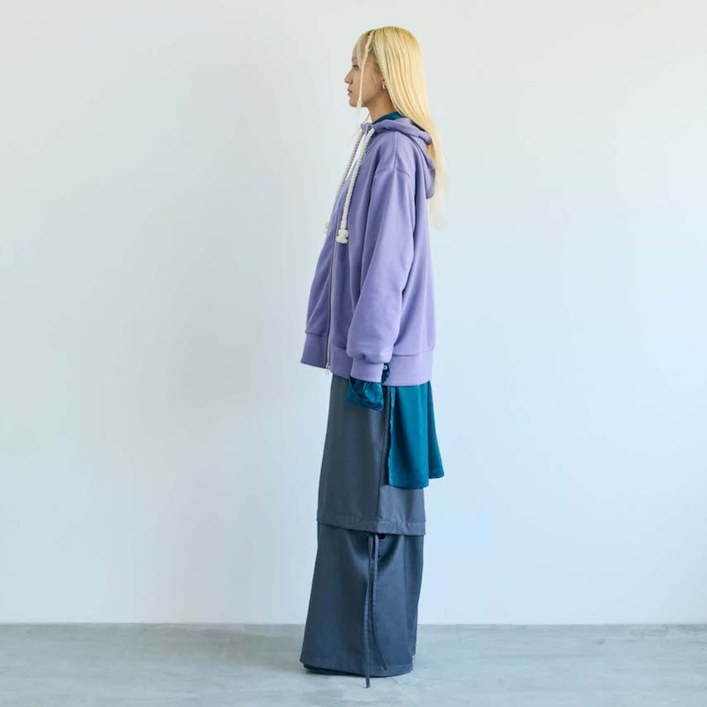 ダブルジップパーカー (PURPLE)