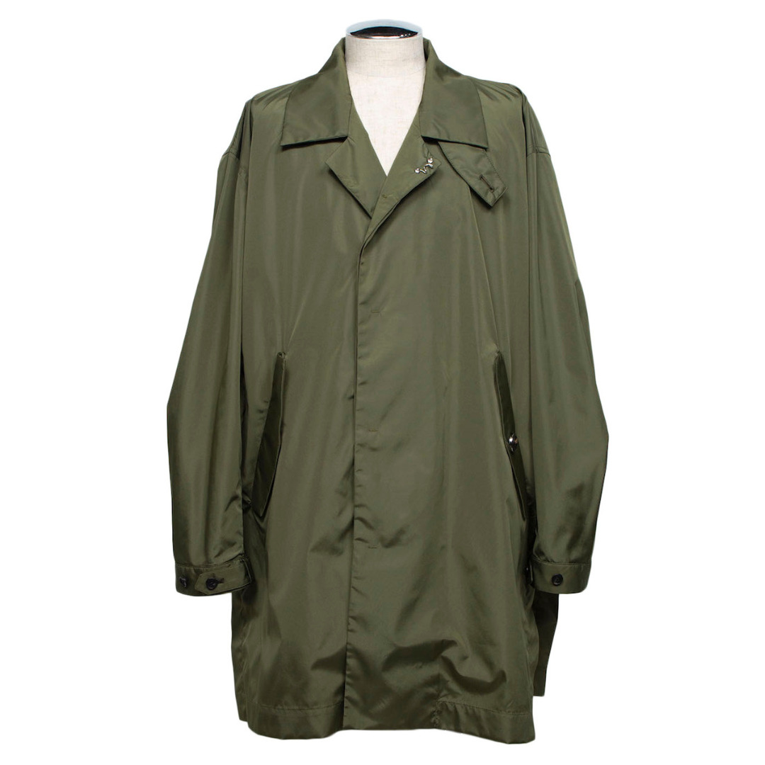 Semi-Long Soutien Collar Light Coat (MILITARY GREEN)