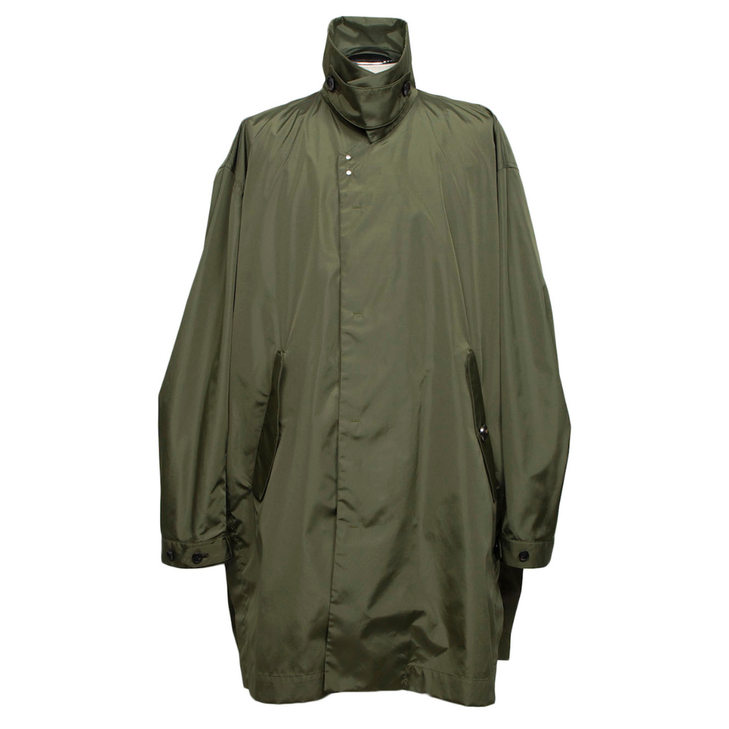 Semi-Long Soutien Collar Light Coat (MILITARY GREEN)