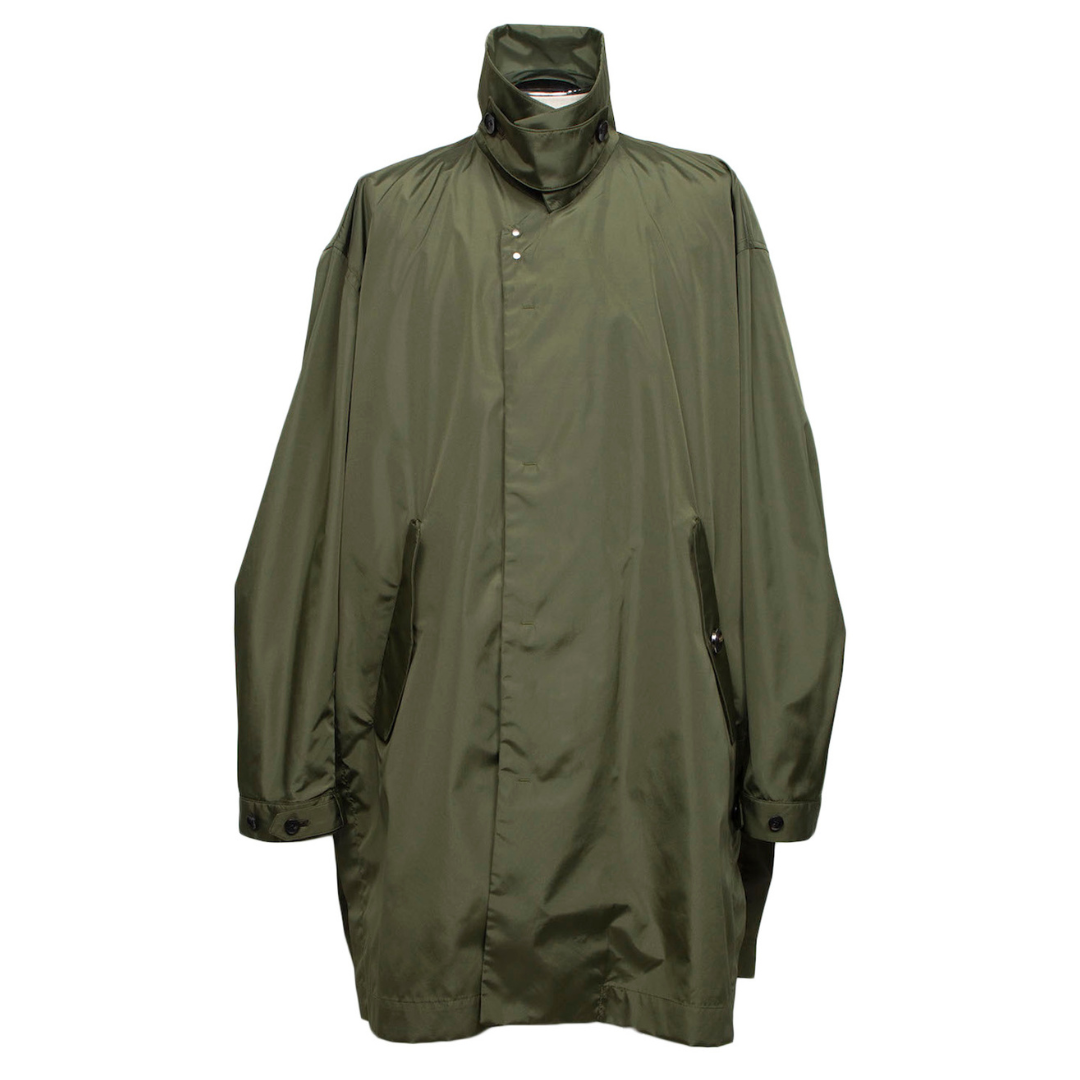 Semi-Long Soutien Collar Light Coat (MILITARY GREEN)