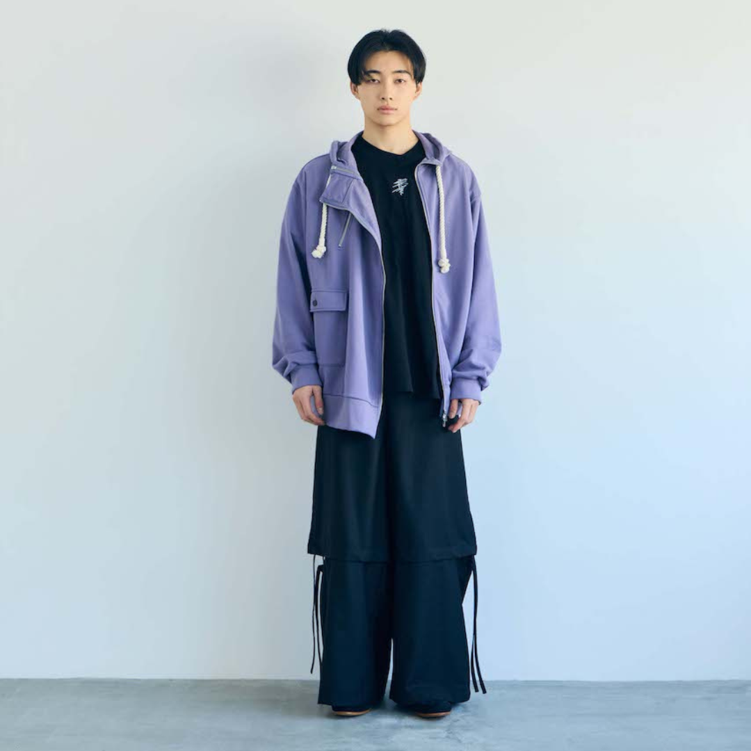ダブルジップパーカー (PURPLE)