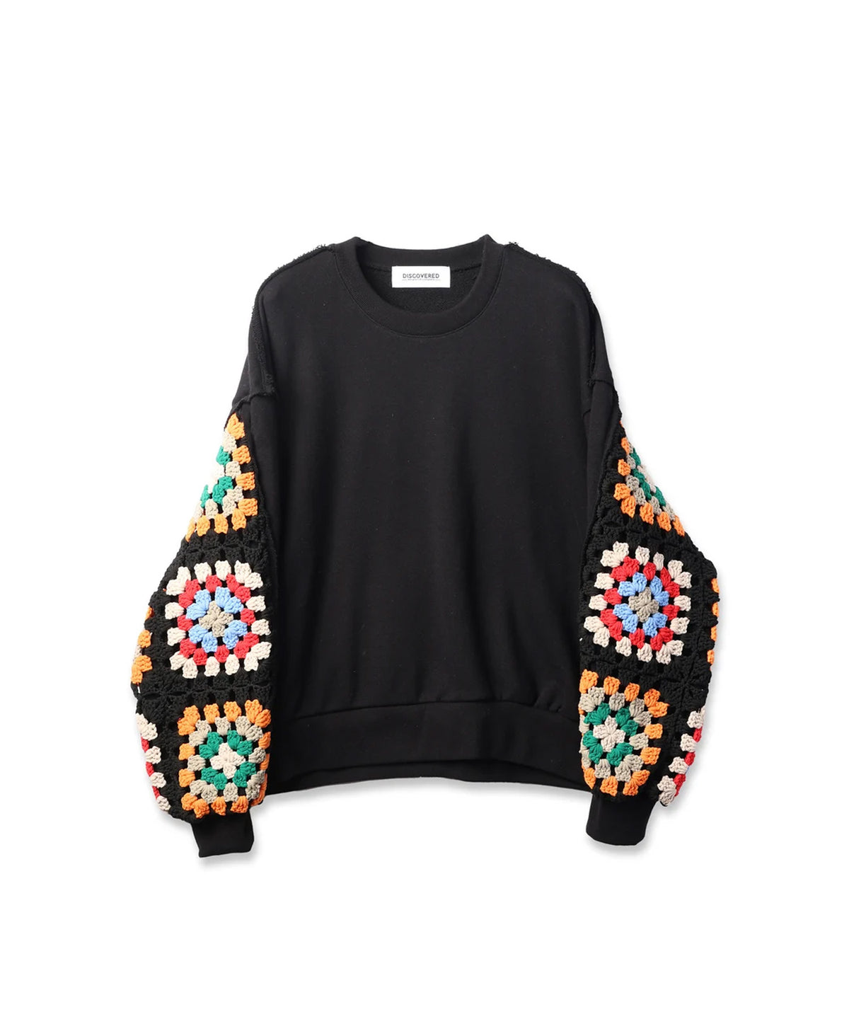 CROCHET SLEEVE SWEAT