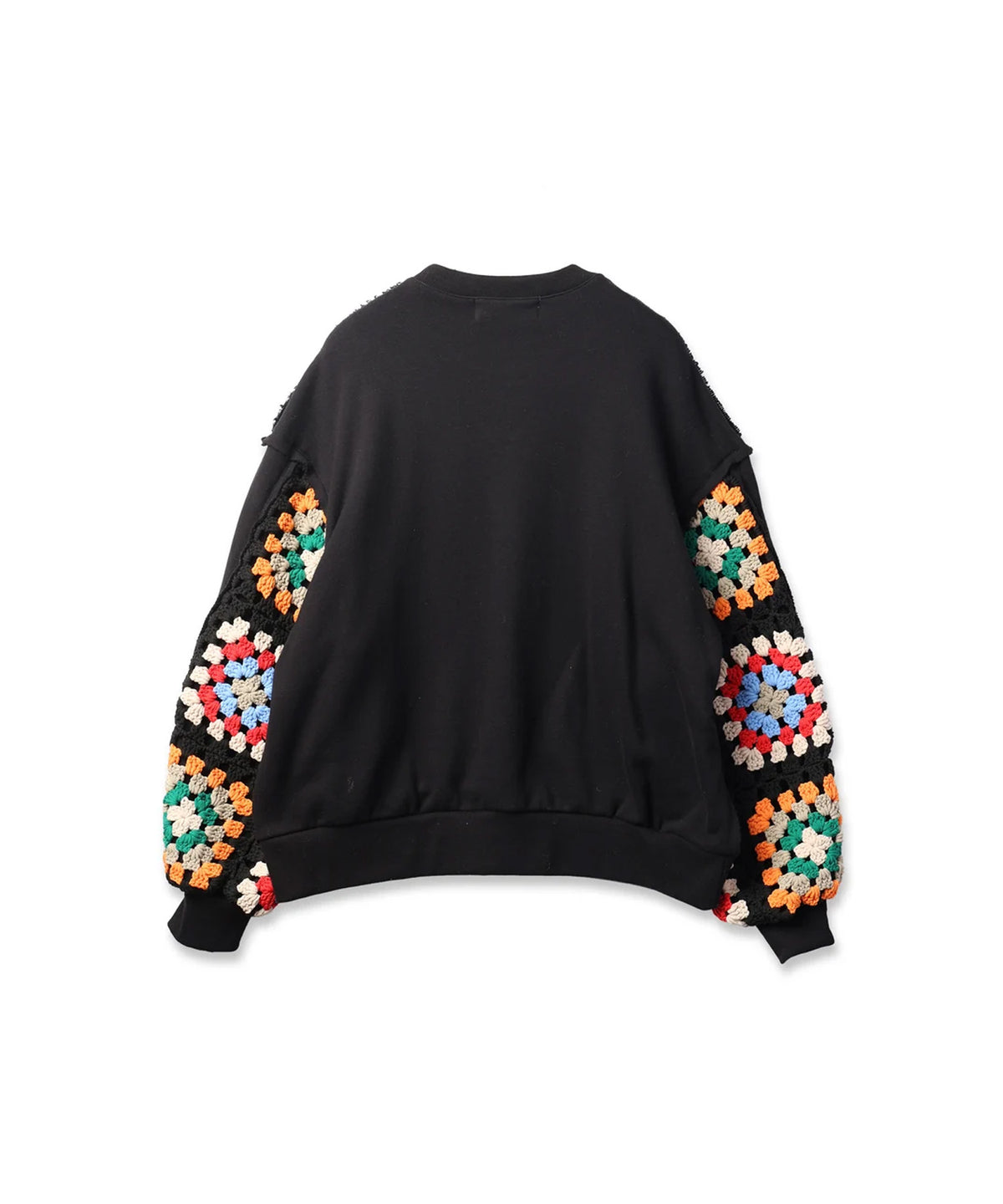 CROCHET SLEEVE SWEAT