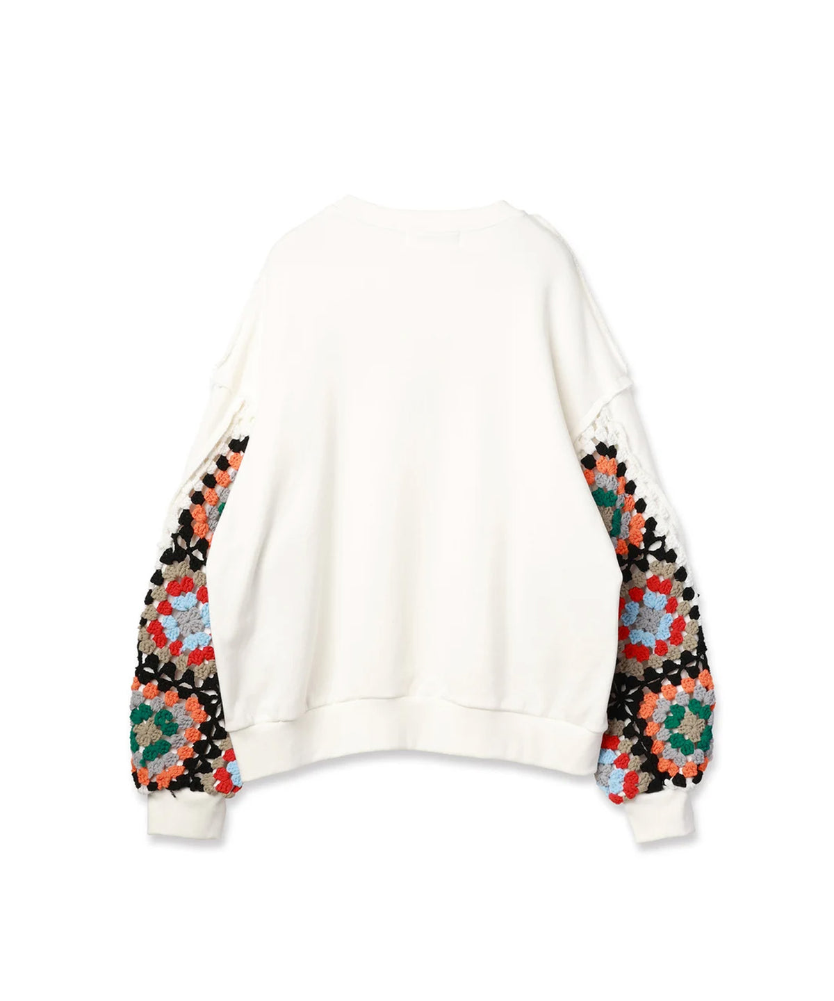 CROCHET SLEEVE SWEAT