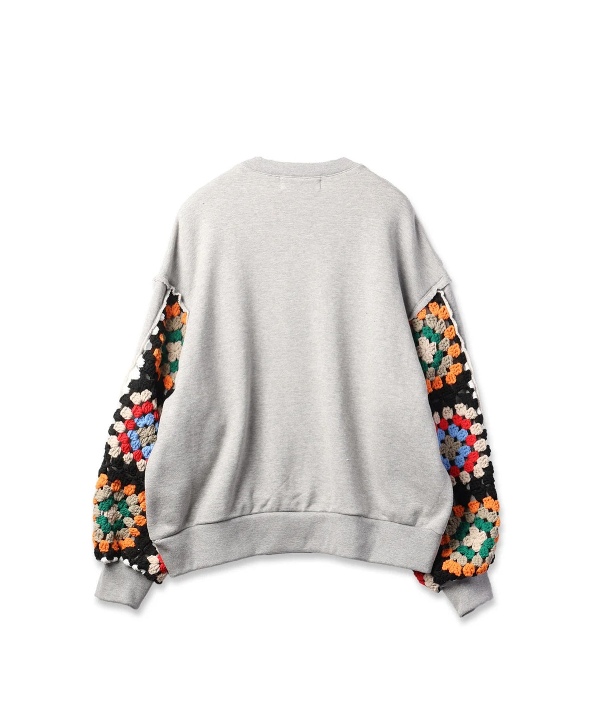 CROCHET SLEEVE SWEAT