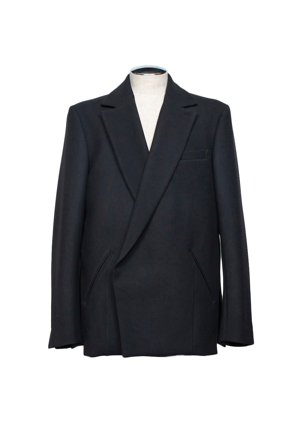 NOTCHED LAPEL DOUBLE BREASTED TAILORED JACKET
