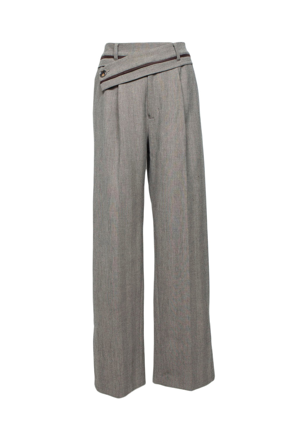 DOUBLE CROSS LUXE TWEED TWISTED WAIST TROUSERS