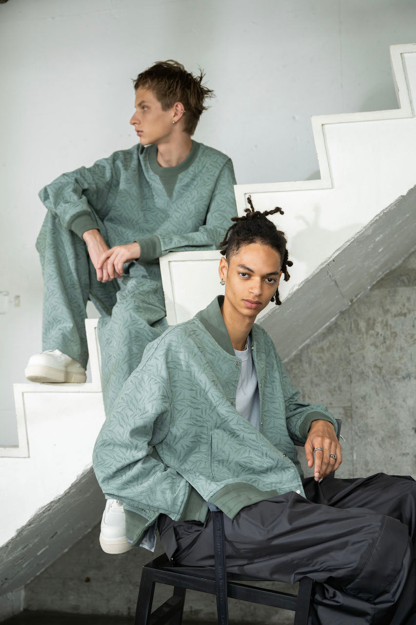 Original fabric stadium jacket (GLASS GREEN)