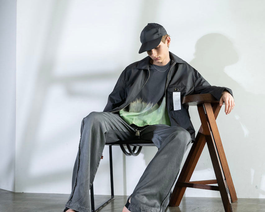 Zip-Fly Coverall Shirt(BLACK)