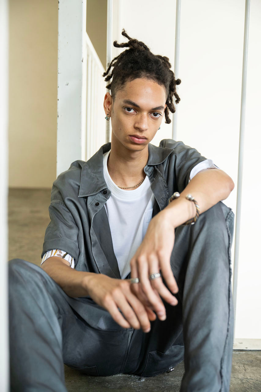 Lowrise SemiFlare Pants (SLATE GRAY)