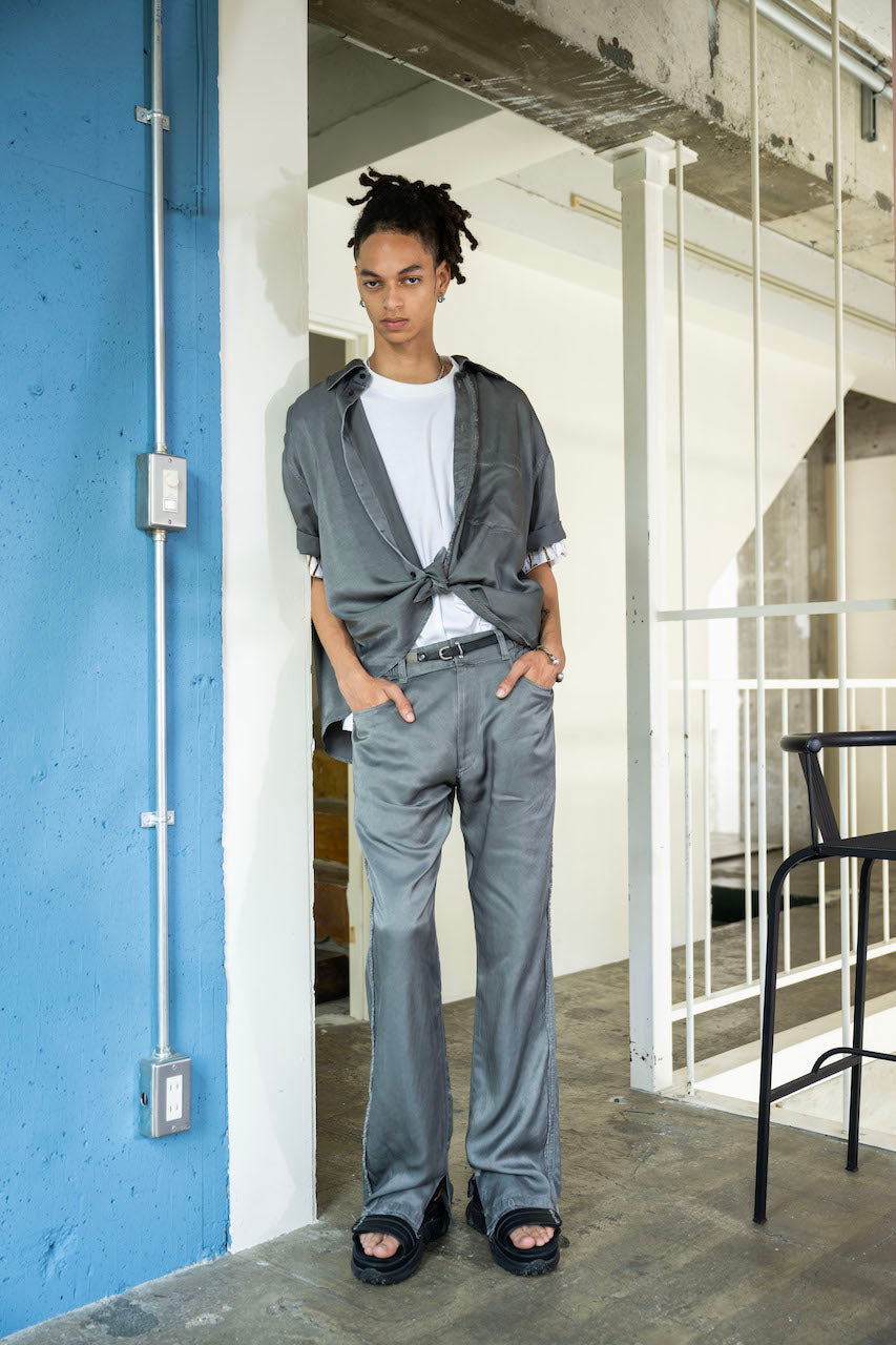 Lowrise SemiFlare Pants (SLATE GRAY)
